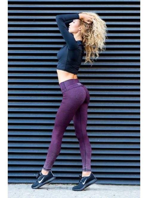 OMBRE burgundi leggings XS