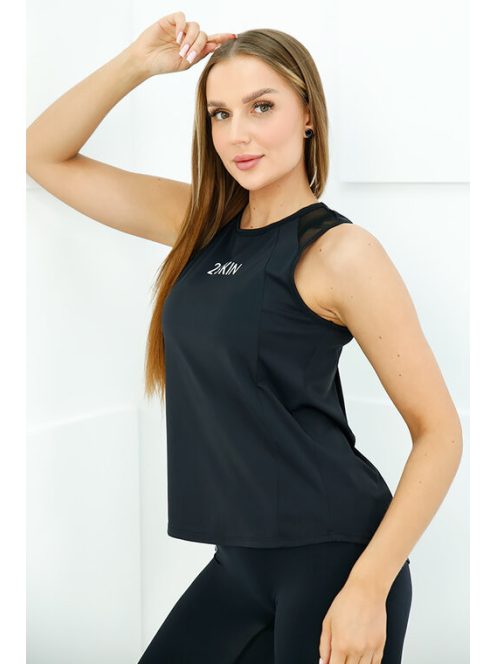 FLOW top fekete S M L