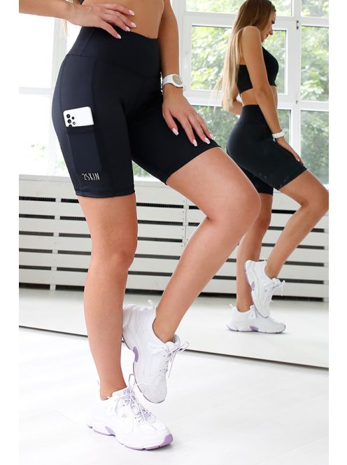 BLACK ULTRA BIKER sort zsebbel S M L