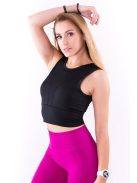STUDIO CROP top fekete XS M
