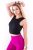 STUDIO CROP top fekete XS M