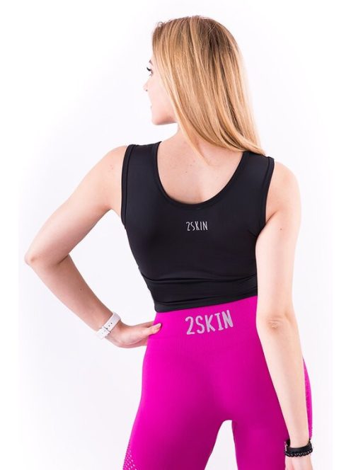 STUDIO CROP top fekete XS M