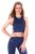 QUEEN CROP top sötétkék XS