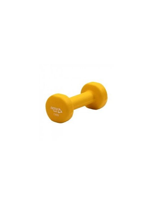 Kézisúlyzó 2 x 1 kg neoprén Aktivsport sárga