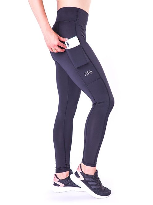 BLACK HEART fekete leggings zsebbel S L