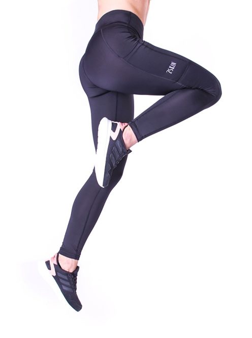 BLACK HEART fekete leggings zsebbel S L