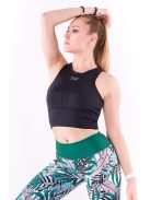 QUEEN CROP top fekete XS S M