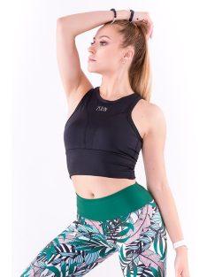 QUEEN CROP top fekete XS S M