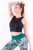 QUEEN CROP top fekete XS S M