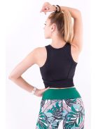 QUEEN CROP top fekete XS S M