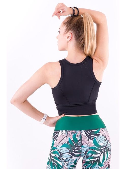 QUEEN CROP top fekete XS S M