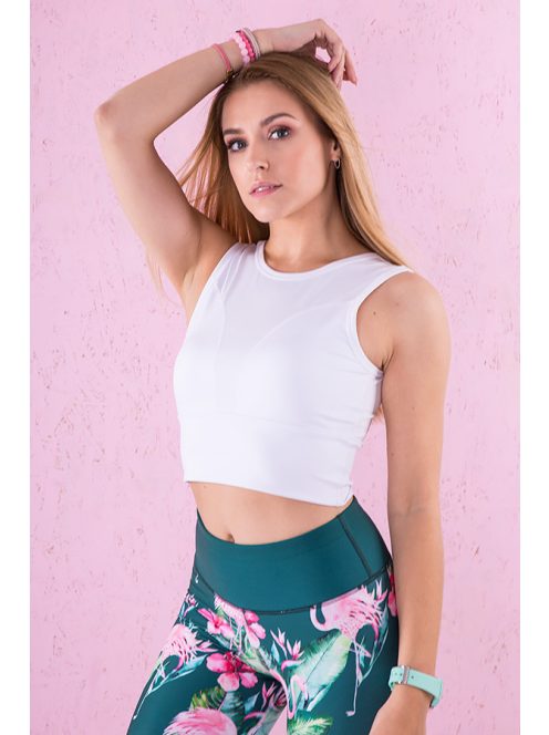 STUDIO CROP top fehér M XS