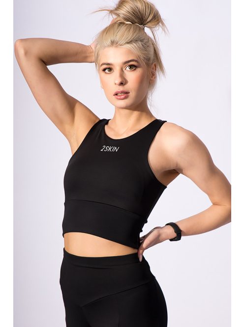 SKIN ultra soft crop top fekete XS S