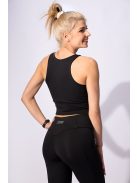 SKIN ultra soft crop top fekete XS S