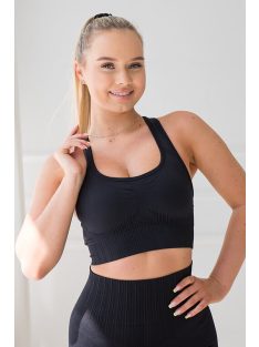 HOT fekete sportmelltartó S M L