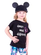 DISCO gyerek top fekete 146-152